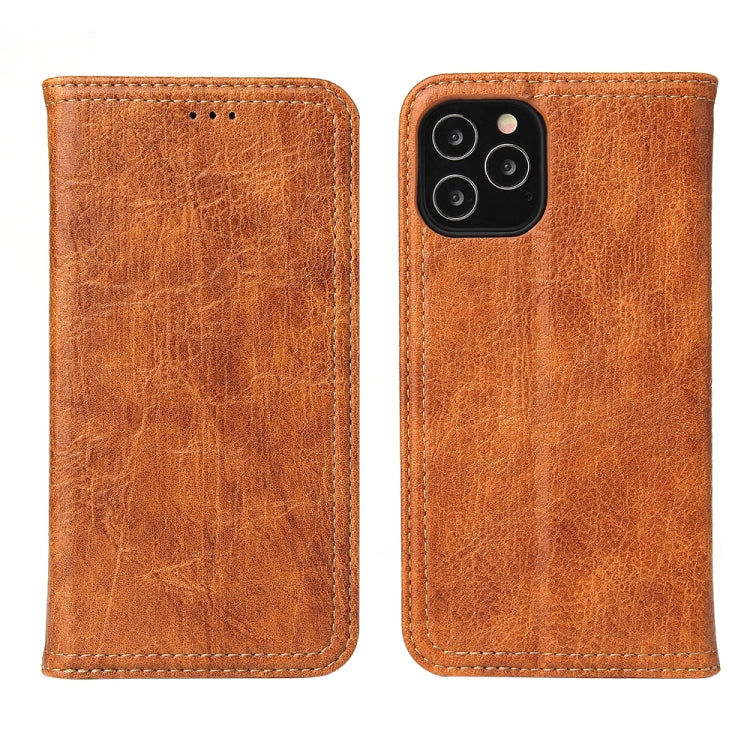 For iPhone 12 / 12 Pro Fierre Shann Retro Tree Bark Texture PU Magnetic Horizontal Flip Leather Case with Holder & Card Slots & Wallet