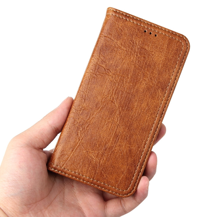 For iPhone 12 mini Fierre Shann Retro Tree Bark Texture PU Magnetic Horizontal Flip Leather Case with Holder & Card Slots & Wallet