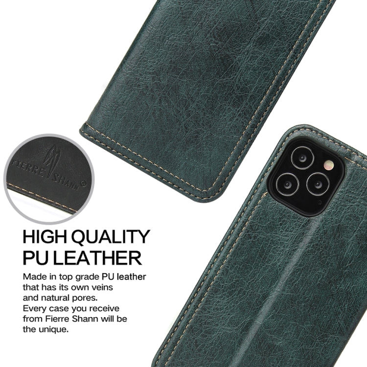 For iPhone 12 mini Fierre Shann Retro Tree Bark Texture PU Magnetic Horizontal Flip Leather Case with Holder & Card Slots & Wallet