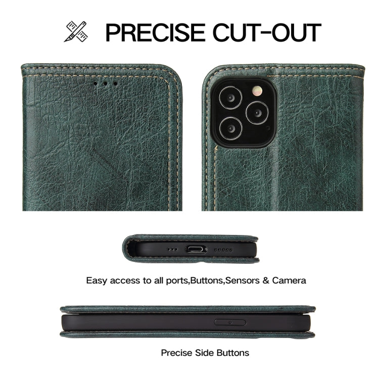 For iPhone 12 mini Fierre Shann Retro Tree Bark Texture PU Magnetic Horizontal Flip Leather Case with Holder & Card Slots & Wallet
