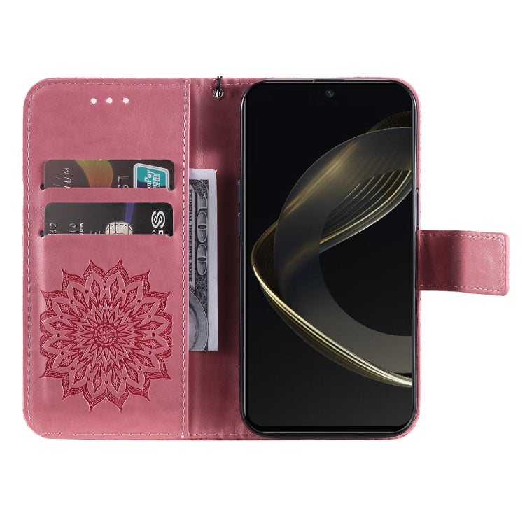 For Huawei nova 12 SE / nova 11 SE Embossed Sunflower Pattern Flip Leather Phone Case