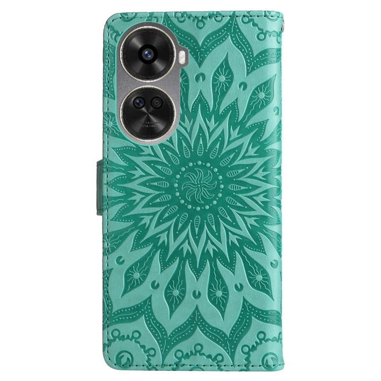 For Huawei nova 12 SE / nova 11 SE Embossed Sunflower Pattern Flip Leather Phone Case
