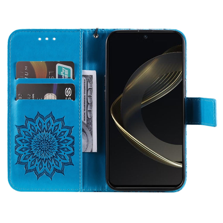 For Huawei nova 12 SE / nova 11 SE Embossed Sunflower Pattern Flip Leather Phone Case
