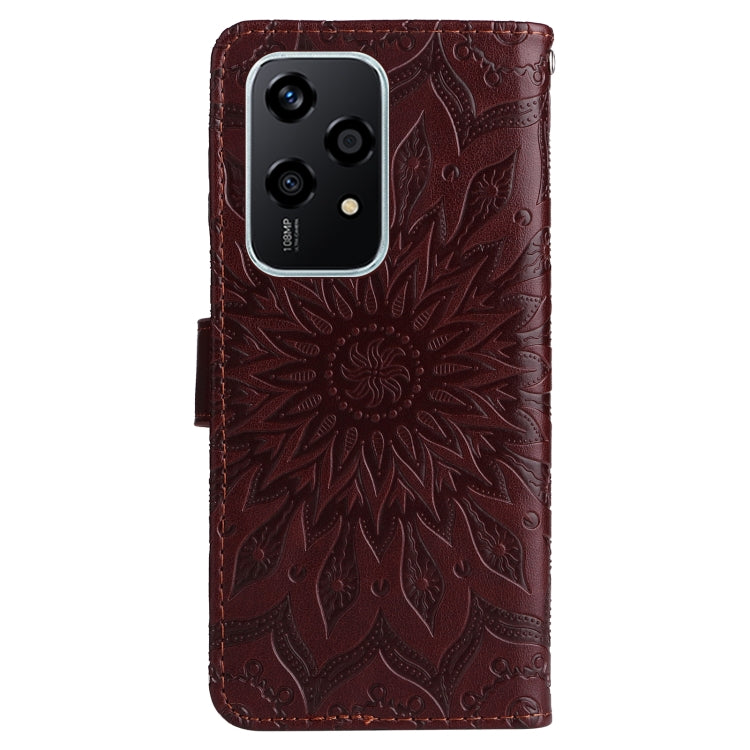 For Honor 200 Lite Global Embossed Sunflower Pattern Flip Leather Phone Case