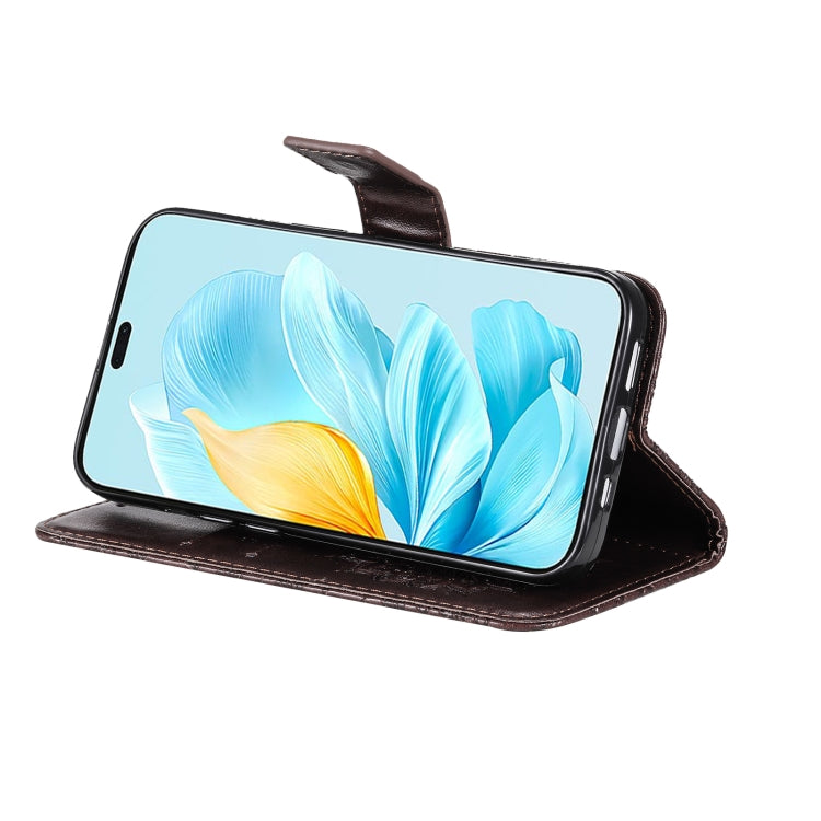 For Honor 200 Lite Global Embossed Sunflower Pattern Flip Leather Phone Case