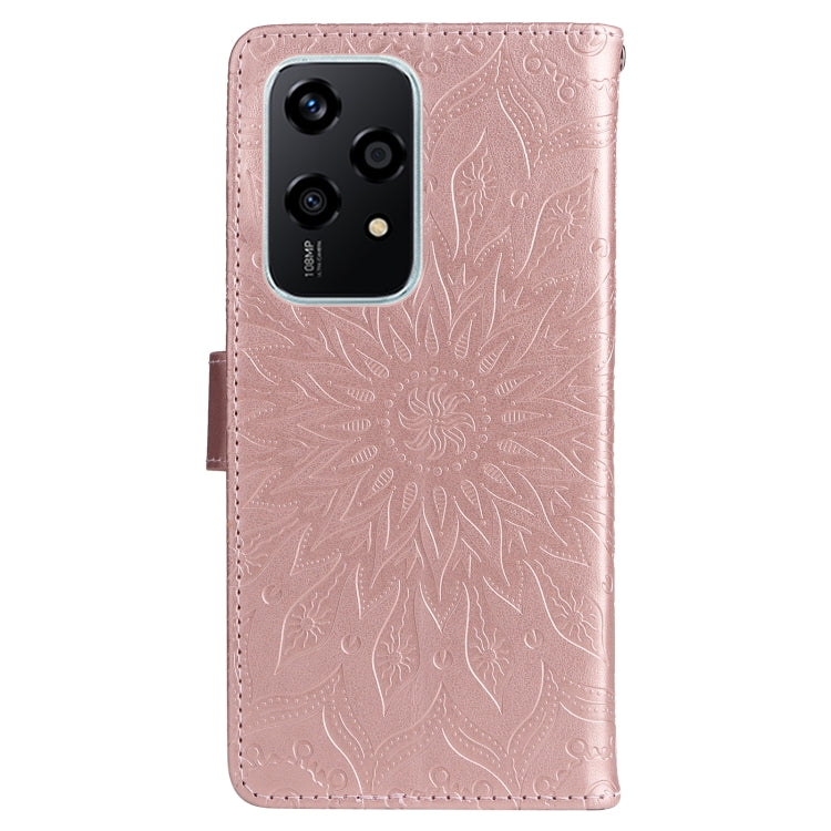 For Honor 200 Lite Global Embossed Sunflower Pattern Flip Leather Phone Case