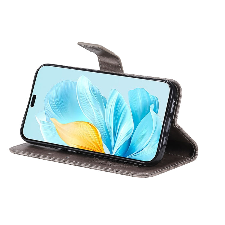 For Honor 200 Lite Global Embossed Sunflower Pattern Flip Leather Phone Case