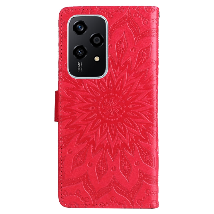 For Honor 200 Lite Global Embossed Sunflower Pattern Flip Leather Phone Case