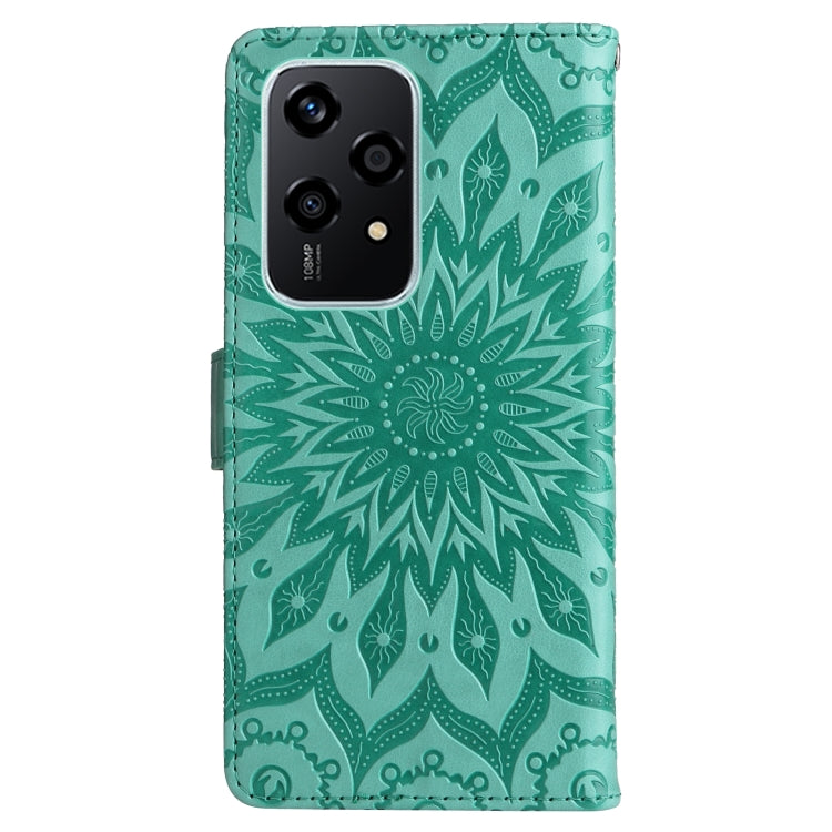 For Honor 200 Lite Global Embossed Sunflower Pattern Flip Leather Phone Case
