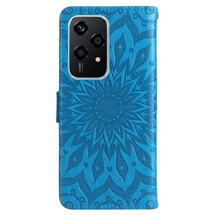 For Honor 200 Lite Global Embossed Sunflower Pattern Flip Leather Phone Case
