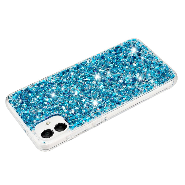 For Samsung Galaxy A05 Transparent Frame Glitter Powder TPU Phone Case