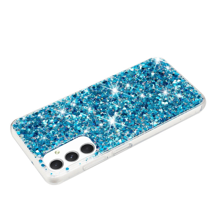 For Samsung Galaxy A05s Transparent Frame Glitter Powder TPU Phone Case