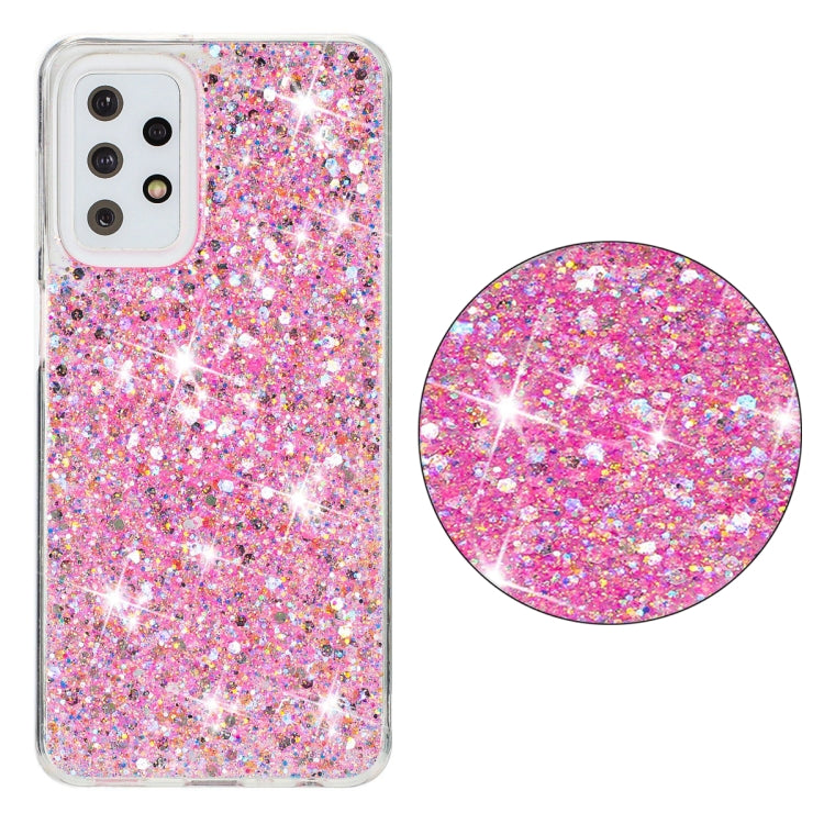For Samsung Galaxy A23 4G / A23 5G Transparent Frame Glitter Powder TPU Phone Case