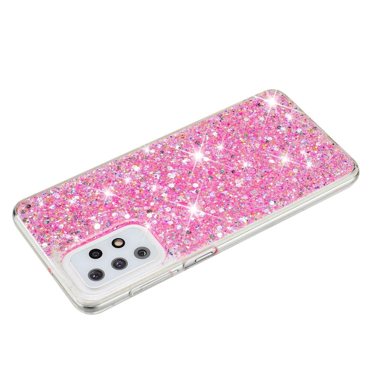 For Samsung Galaxy A23 4G / A23 5G Transparent Frame Glitter Powder TPU Phone Case