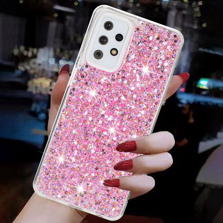 For Samsung Galaxy A23 4G / A23 5G Transparent Frame Glitter Powder TPU Phone Case