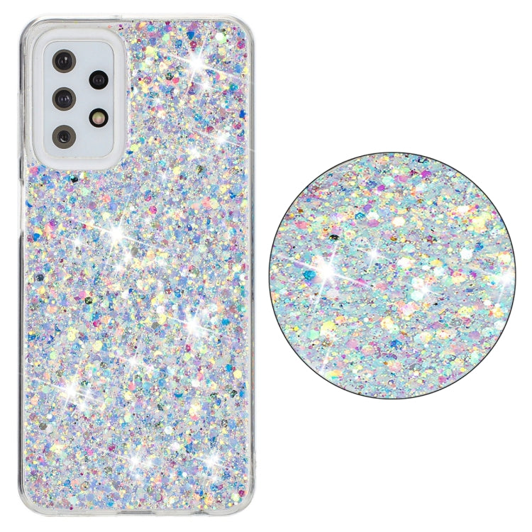 For Samsung Galaxy A23 4G / A23 5G Transparent Frame Glitter Powder TPU Phone Case