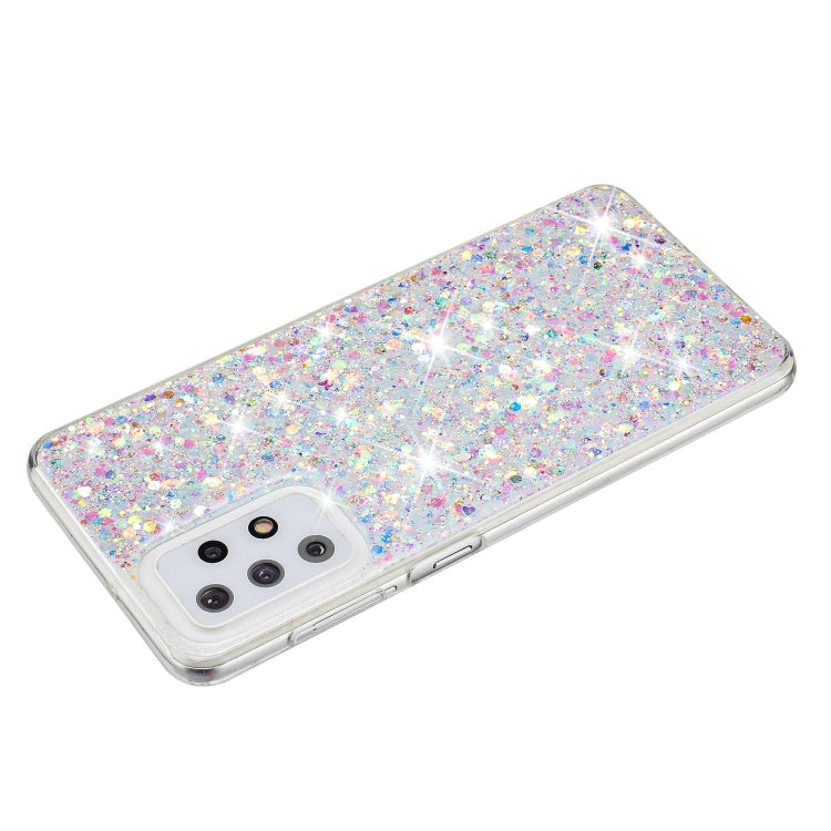 For Samsung Galaxy A23 4G / A23 5G Transparent Frame Glitter Powder TPU Phone Case