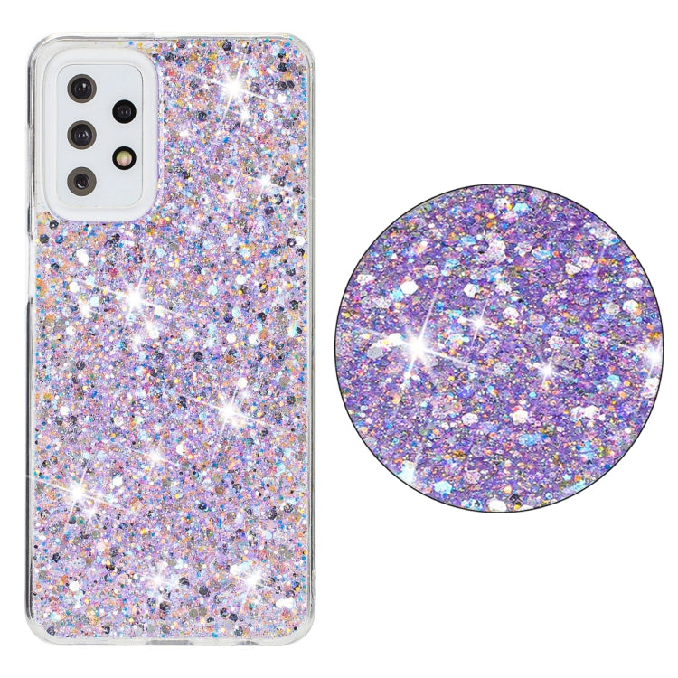 For Samsung Galaxy A23 4G / A23 5G Transparent Frame Glitter Powder TPU Phone Case