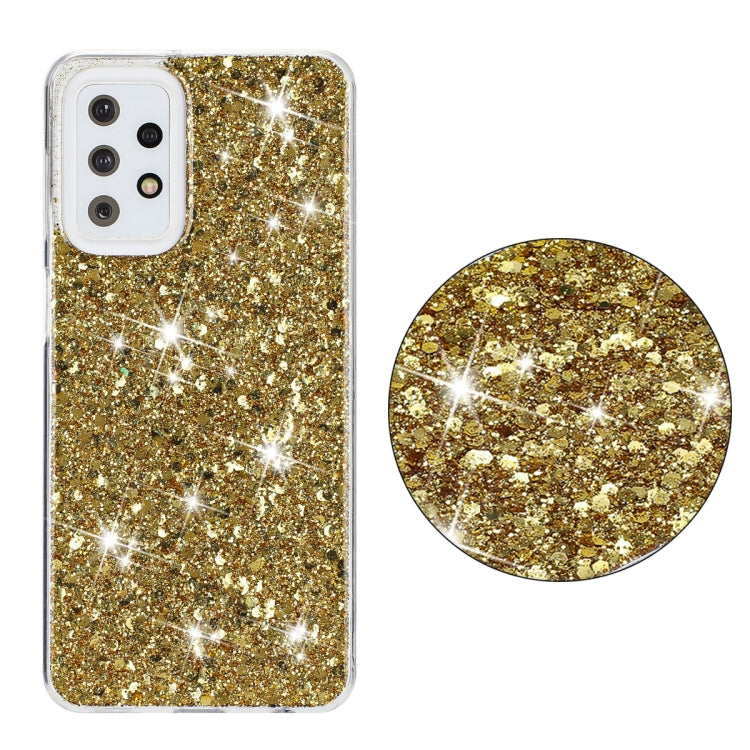 For Samsung Galaxy A23 4G / A23 5G Transparent Frame Glitter Powder TPU Phone Case