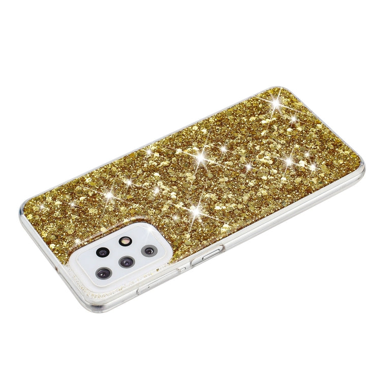 For Samsung Galaxy A23 4G / A23 5G Transparent Frame Glitter Powder TPU Phone Case