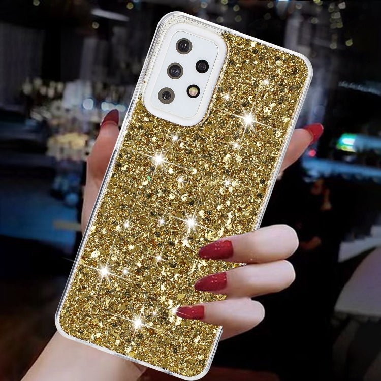 For Samsung Galaxy A23 4G / A23 5G Transparent Frame Glitter Powder TPU Phone Case