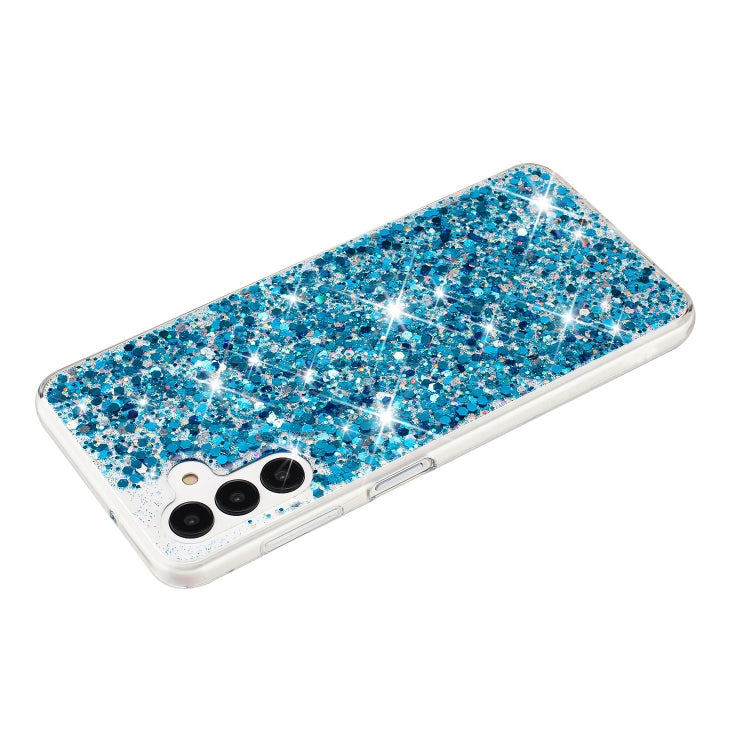 For Samsung Galaxy A54 5G Transparent Frame Glitter Powder TPU Phone Case