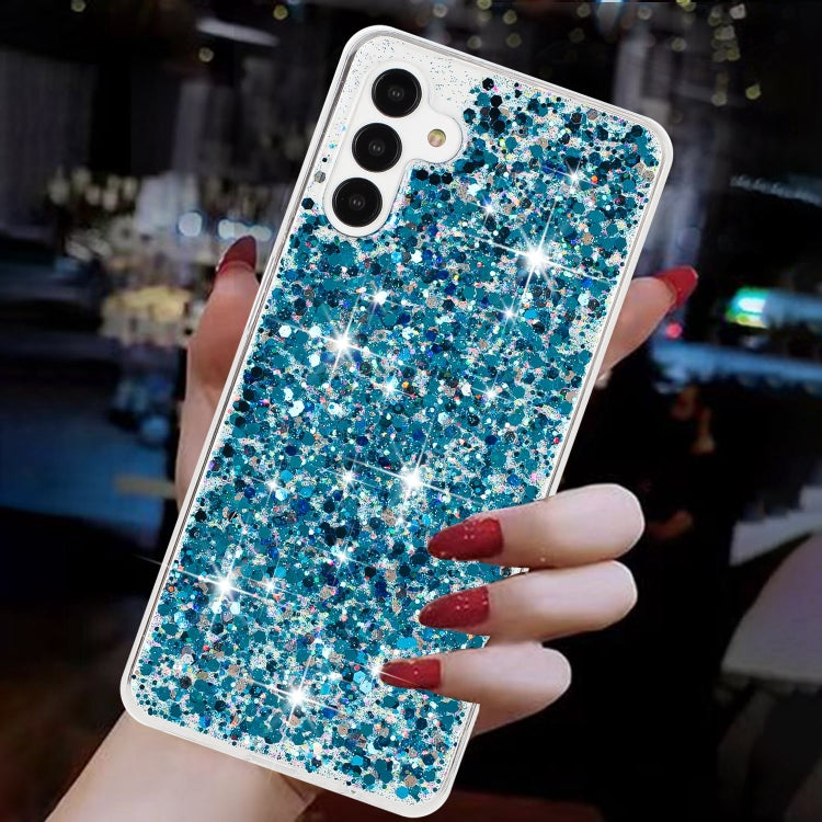 For Samsung Galaxy S24 5G Transparent Frame Glitter Powder TPU Phone Case