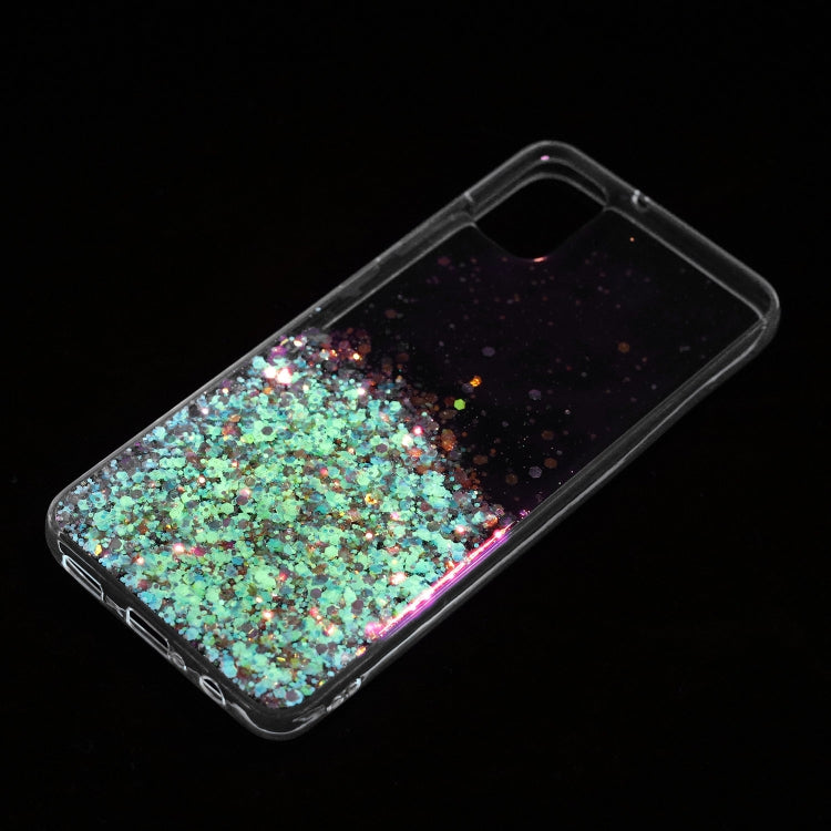 For Samsung Galaxy A05 Transparent Frame Noctilucent Glitter Powder TPU Phone Case