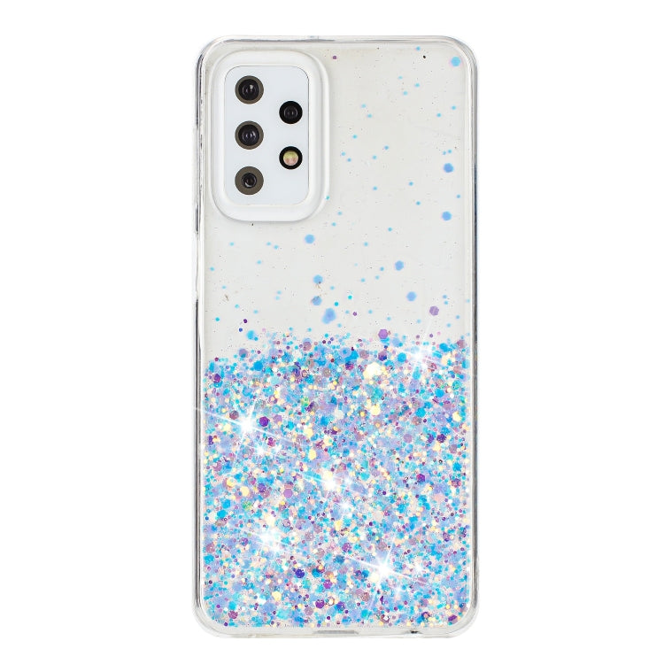 For Samsung Galaxy A23 4G / A23 5G  Transparent Frame Noctilucent Glitter Powder TPU Phone Case