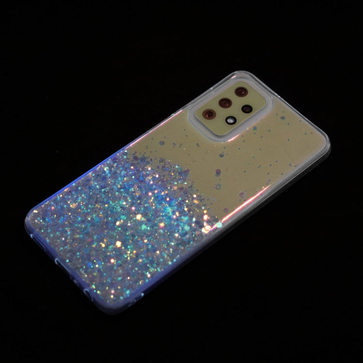 For Samsung Galaxy A23 4G / A23 5G  Transparent Frame Noctilucent Glitter Powder TPU Phone Case