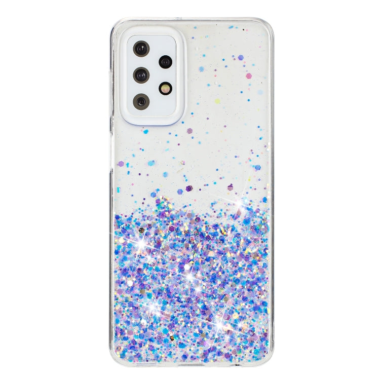 For Samsung Galaxy A23 4G / A23 5G  Transparent Frame Noctilucent Glitter Powder TPU Phone Case
