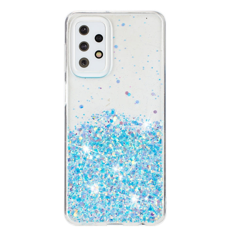 For Samsung Galaxy A23 4G / A23 5G  Transparent Frame Noctilucent Glitter Powder TPU Phone Case