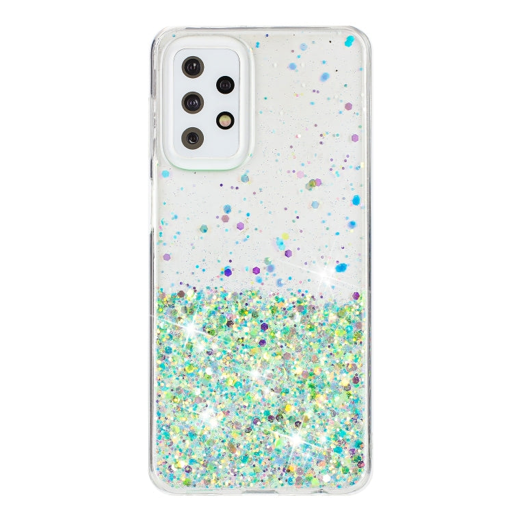 For Samsung Galaxy A23 4G / A23 5G  Transparent Frame Noctilucent Glitter Powder TPU Phone Case