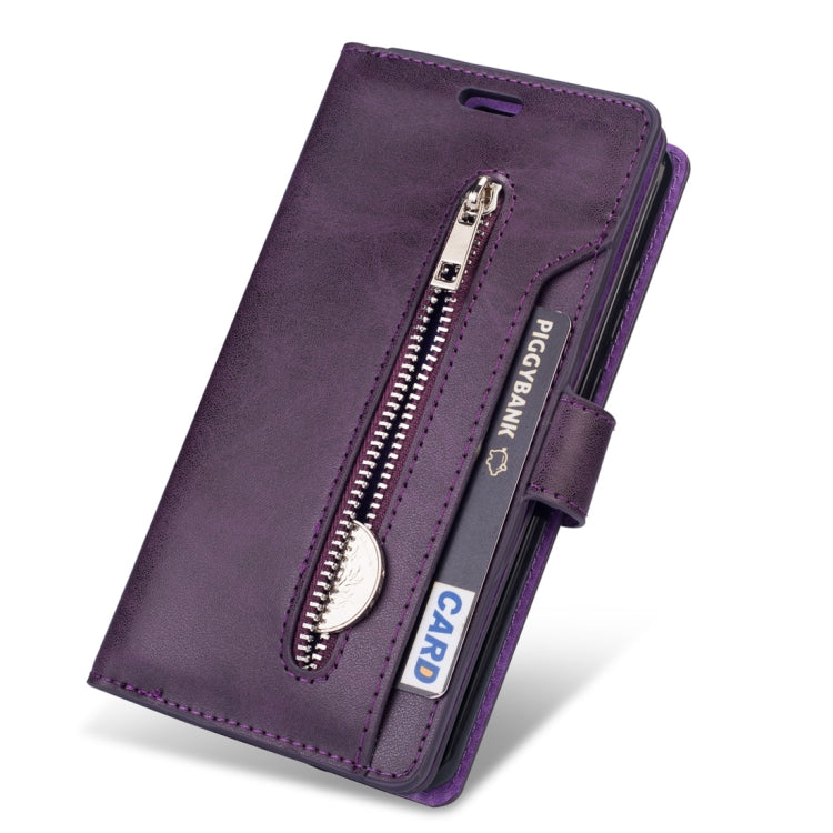 For Xiaomi Redmi Note 8 Pro Multifunctional Zipper Horizontal Flip Leather Case with Holder & Wallet & 9 Card Slots & Lanyard