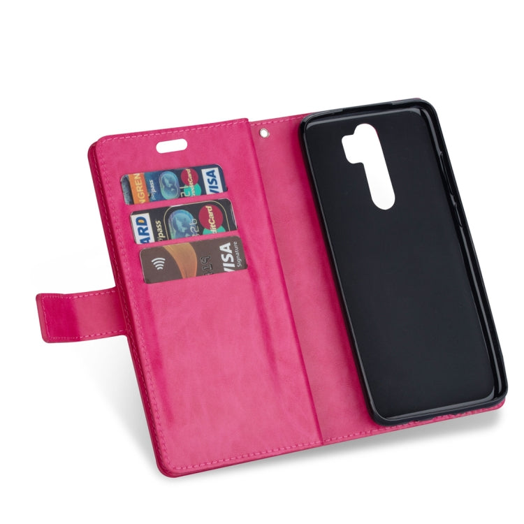 For Xiaomi Redmi Note 8 Pro Multifunctional Zipper Horizontal Flip Leather Case with Holder & Wallet & 9 Card Slots & Lanyard