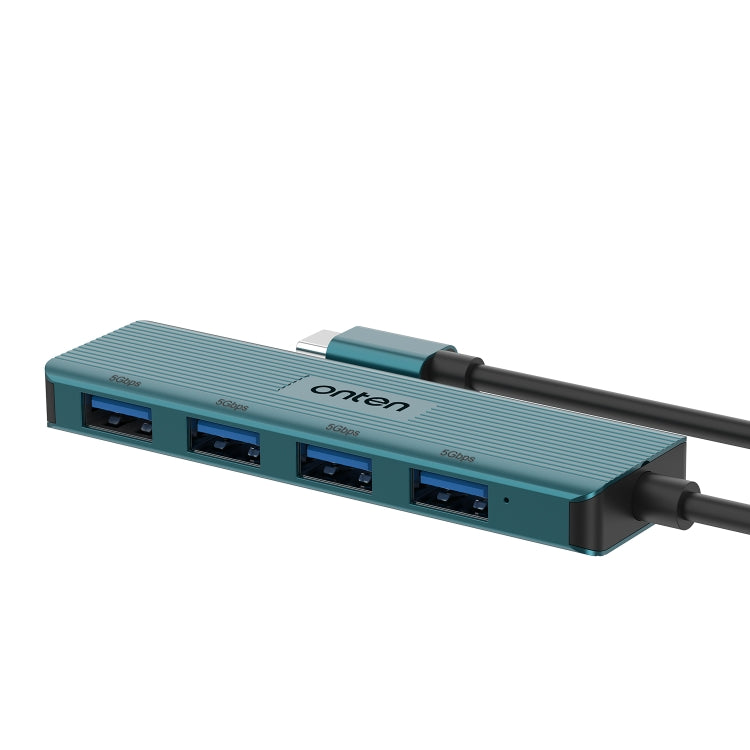 Onten UC621 5Gbps USB-C / Type-C to USB 3.2 Gen1 4 in 1 Multi-function HUB Docking Station, Length:1.5m