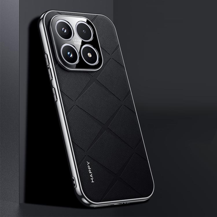 For Xiaomi 17 Plain Leather PC Phone Case