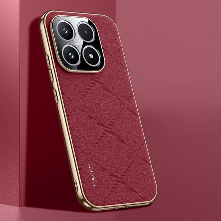 For Xiaomi 17 Plain Leather PC Phone Case