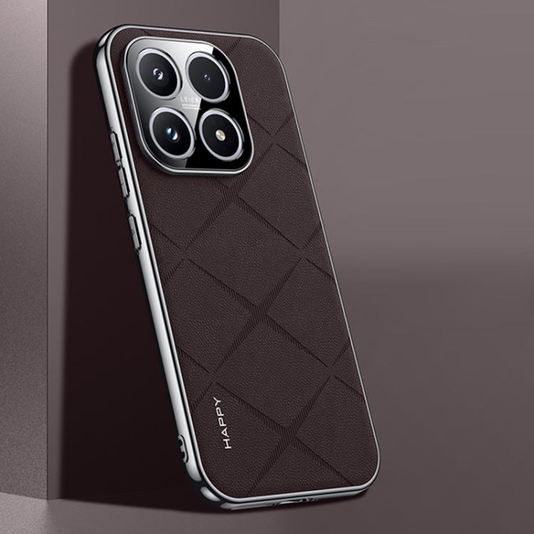 For Xiaomi 17 Plain Leather PC Phone Case