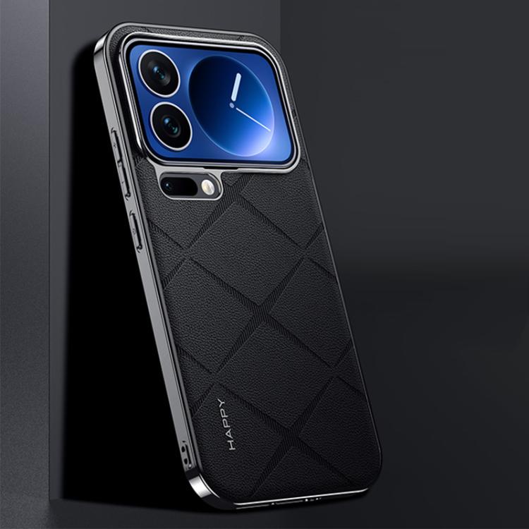 For Xiaomi 17 Pro Plain Leather PC Phone Case