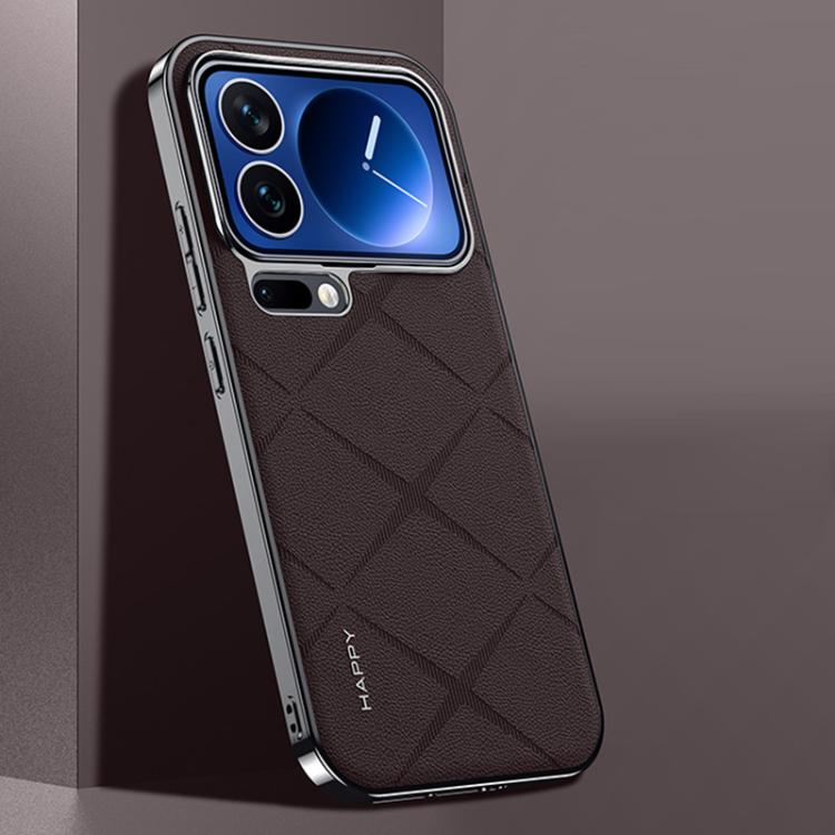 For Xiaomi 17 Pro Plain Leather PC Phone Case