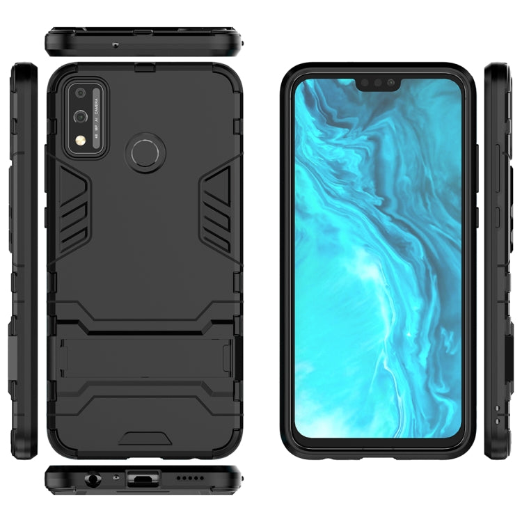 For Huawei Honor 9X Lite PC + TPU Shockproof Protective Case with Invisible Holder