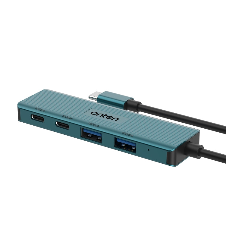 Onten UC622 10Gbps USB-C / Type-C to 2 x USB + 2 x USB-C / Type-C 4 in 1 HUB Docking Station, Length:1.5m