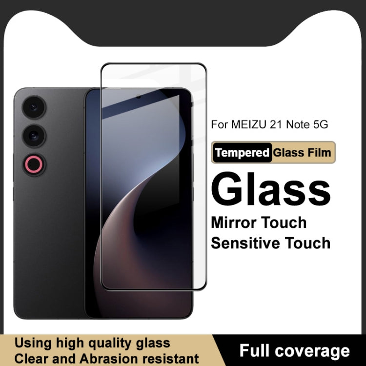 For Meizu 21 Note imak 9H Surface Hardness Full Screen Tempered Glass Film Pro+ Series
