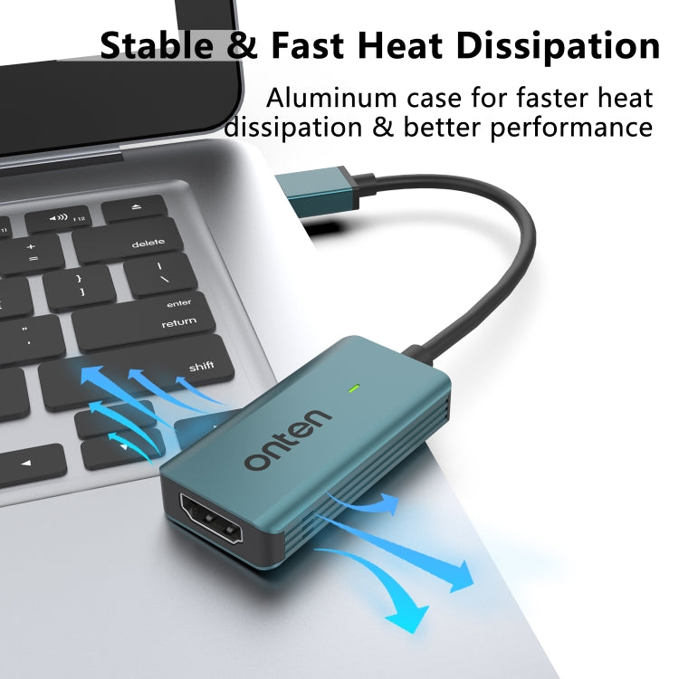 Onten US331 USB Video Capture Card, Length:13cm - Green