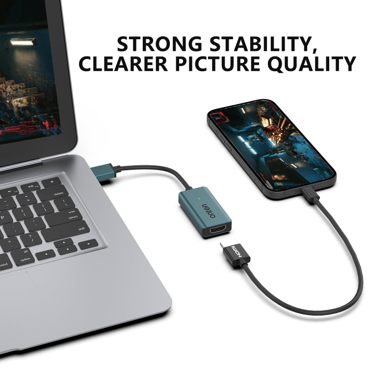 Onten US331 USB Video Capture Card, Length:13cm - Green