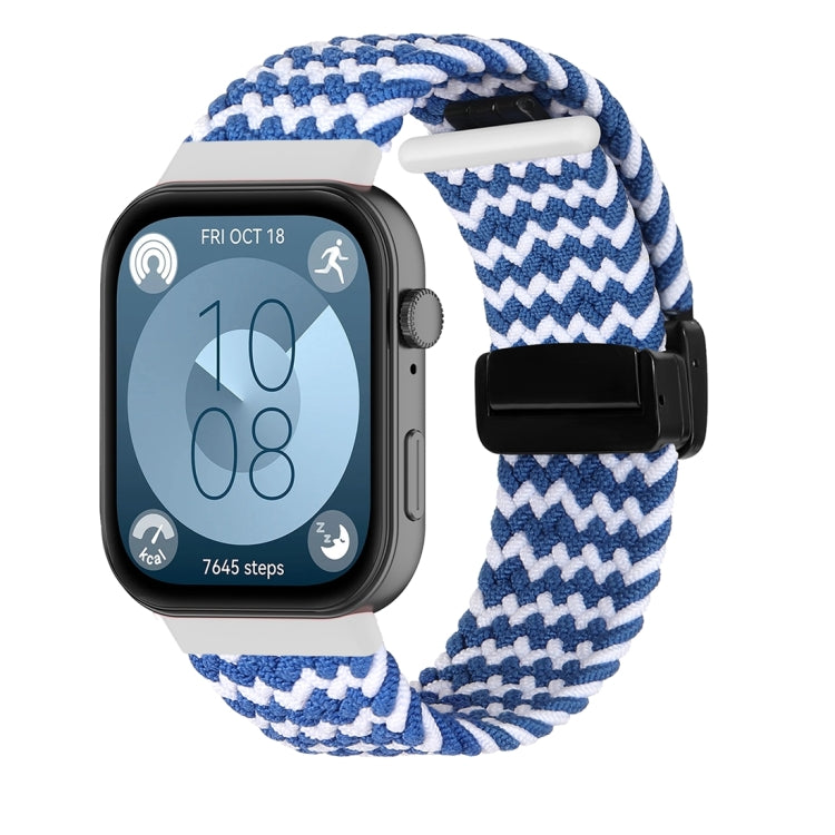 For Huawei Watch Fit3 Magnetic Folding Buckle Braided Watch Band