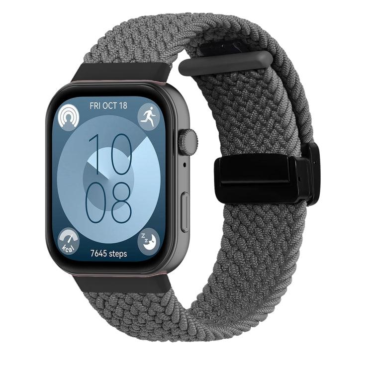 For Huawei Watch Fit3 Magnetic Folding Buckle Braided Watch Band