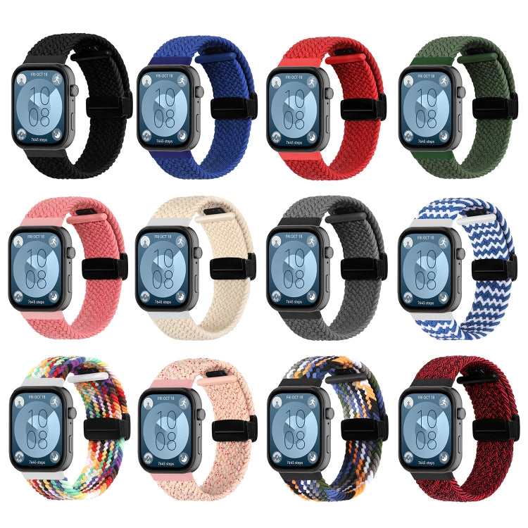 For Huawei Watch Fit3 Magnetic Folding Buckle Braided Watch Band
