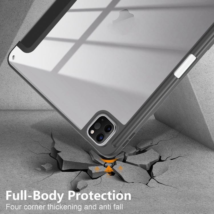 For iPad Pro 11 2025 / 2024 Acrylic 3-Fold Smart Leather Tablet Case